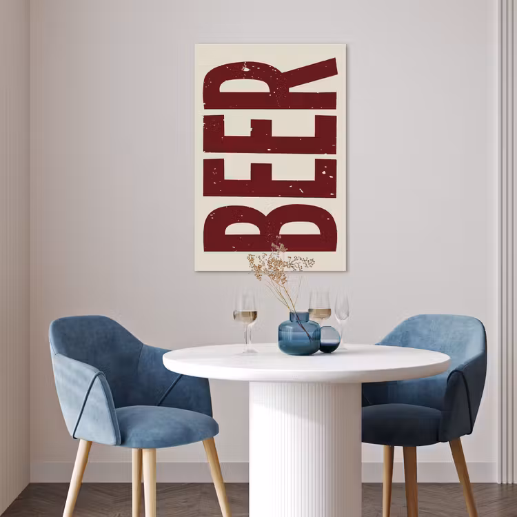 Poster - Japandi - Beer - Red - Retro — 4
