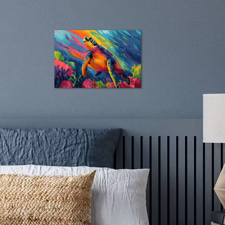 Poster - Koraal - Schildpad - Abstract - Water — 3
