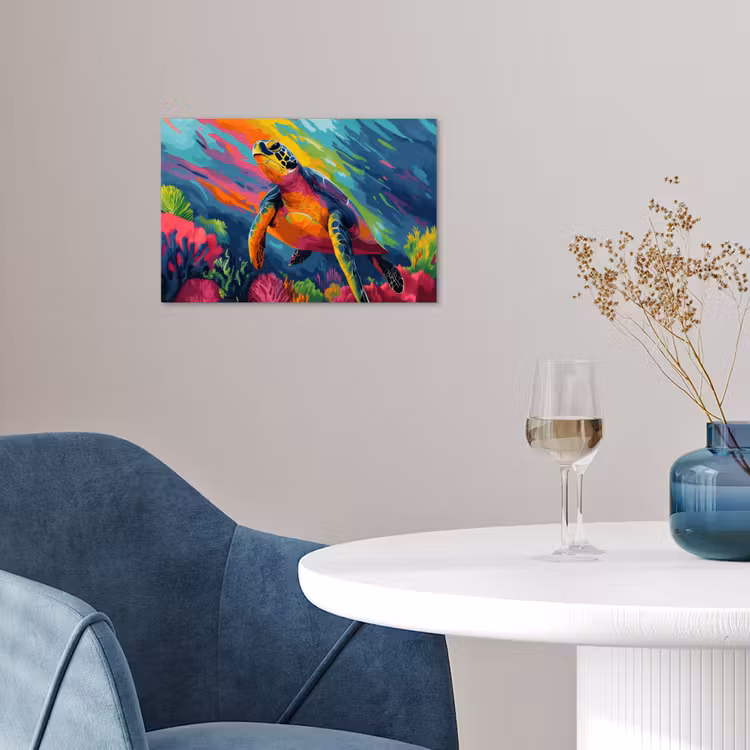 Poster - Koraal - Schildpad - Abstract - Water — 4