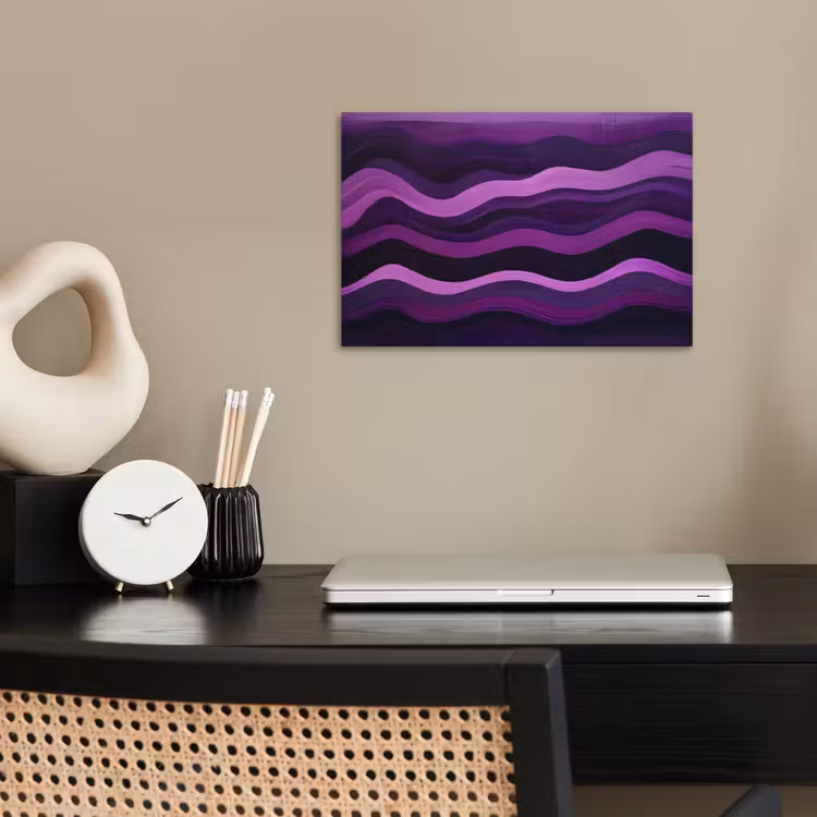 Poster - Lijnen - Golven - Paars - Abstract — 2