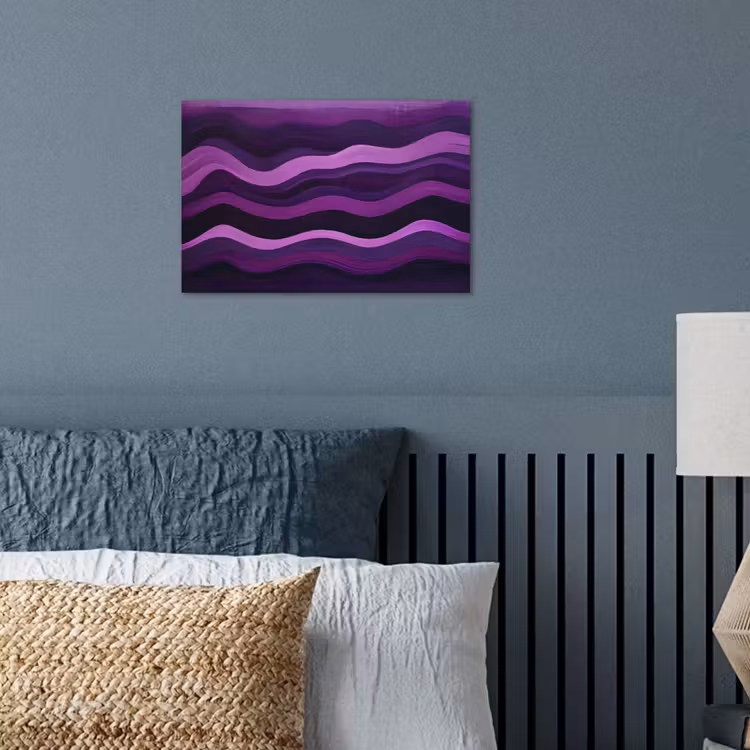 Poster - Lijnen - Golven - Paars - Abstract — 3