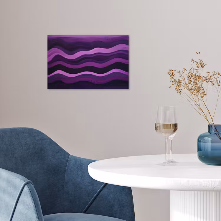 Poster - Lijnen - Golven - Paars - Abstract — 4