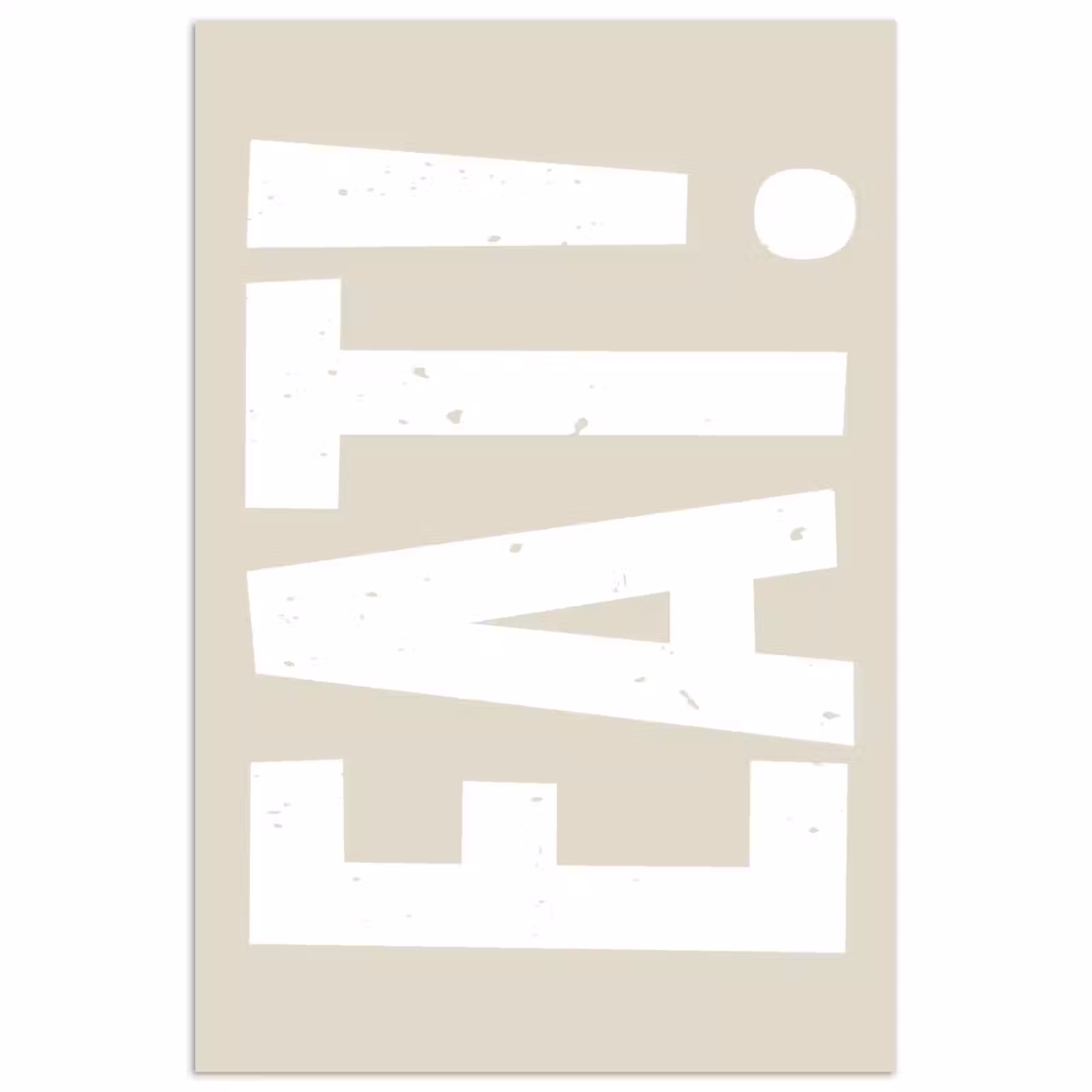 Poster - Eten - Decoratie - Beige - Wit — 1
