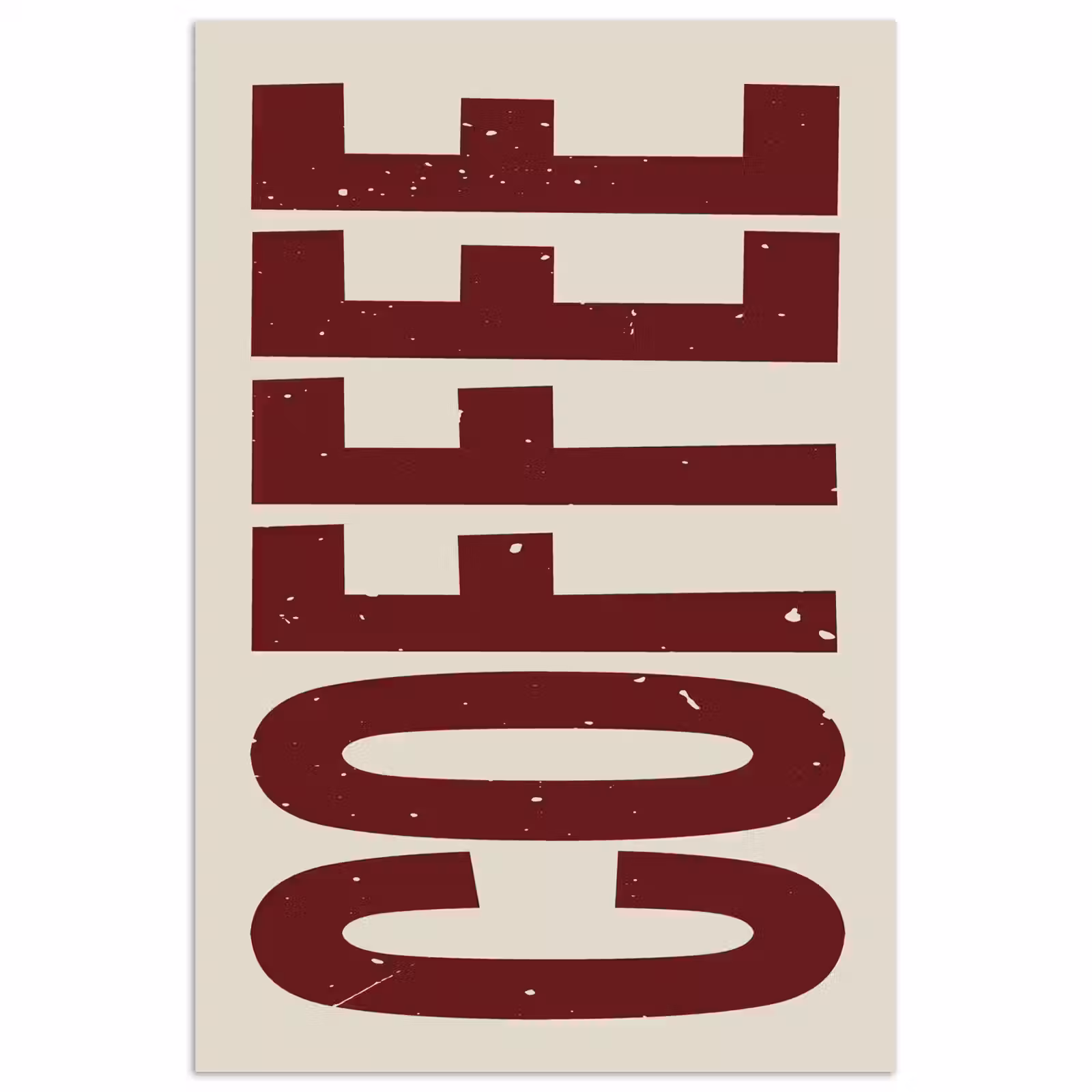 Poster - Koffie -Japandi - Rood - Vintage — 1