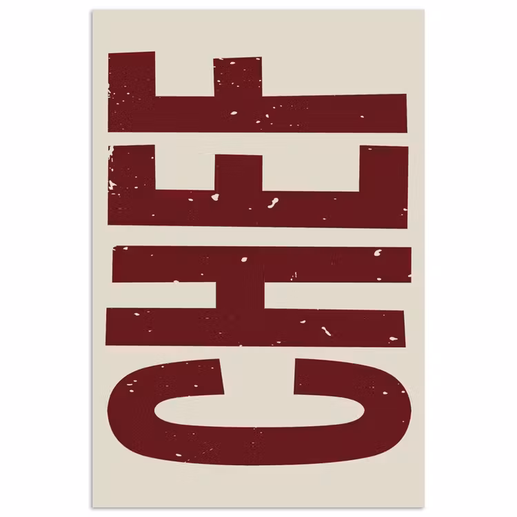 Poster - Chef - Rood - Japandi - Vintage — 1