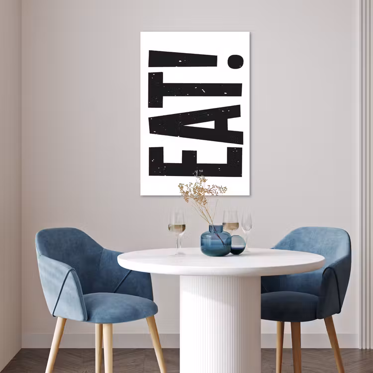 Poster - Decoratie - Eten - Zwart - Wit — 4