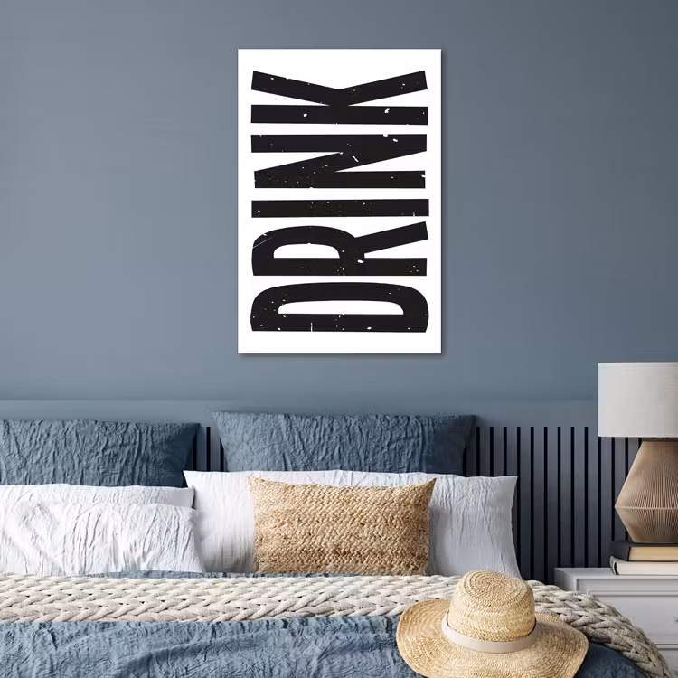Poster - Drink - Zwart - Wit - Decoratie — 3