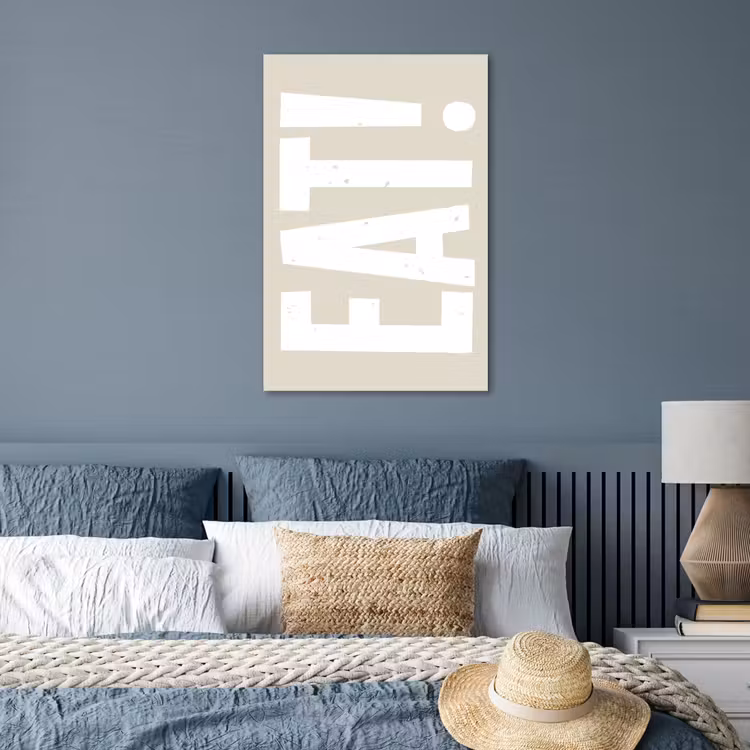 Poster - Eten - Decoratie - Beige - Wit — 3