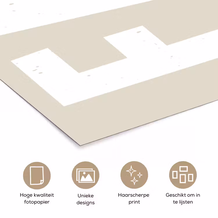 Poster - Eten - Decoratie - Beige - Wit — 5