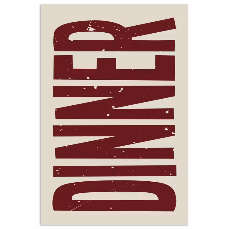 Poster - Eten - Decoratie - Rood - Vintage — 1