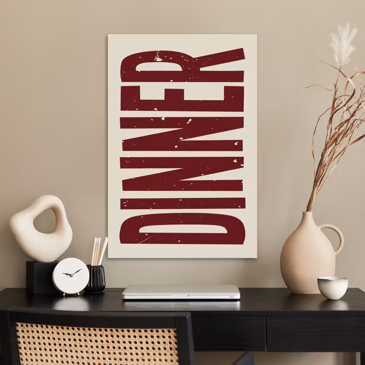 Poster - Eten - Decoratie - Rood - Vintage — 2