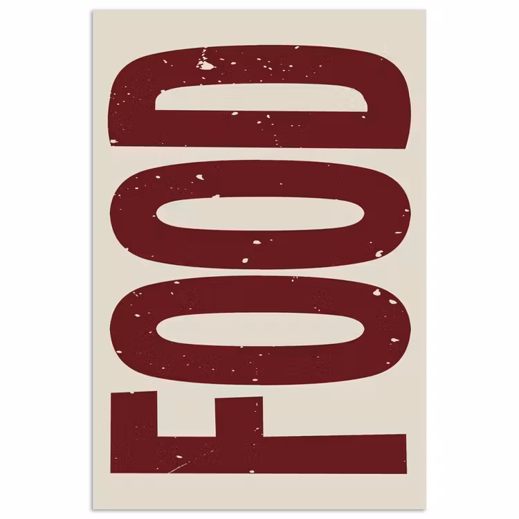 Poster - Eten - Japandi - Rood - Decoratie — 1