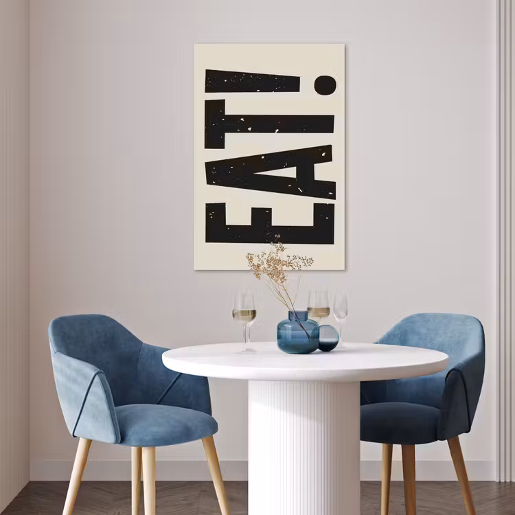 Poster - Eten - zwart - Japandi - Wit — 4