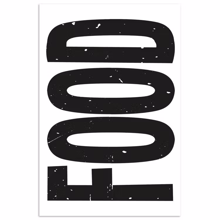 Poster - Food - Zwart - Wit - Decoratie — 1