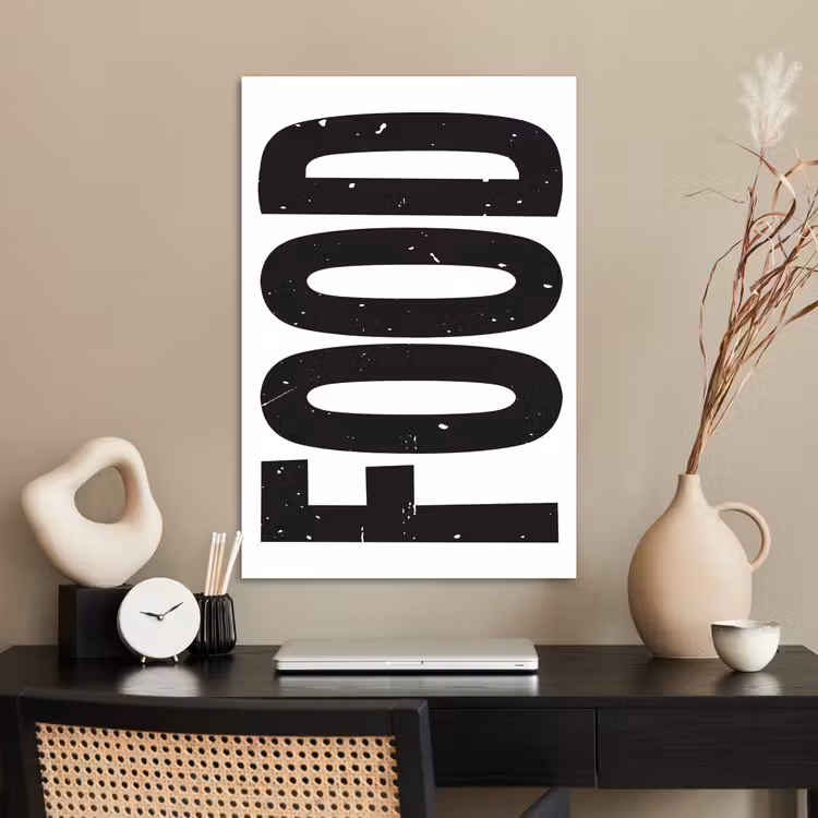 Poster - Food - Zwart - Wit - Decoratie — 2