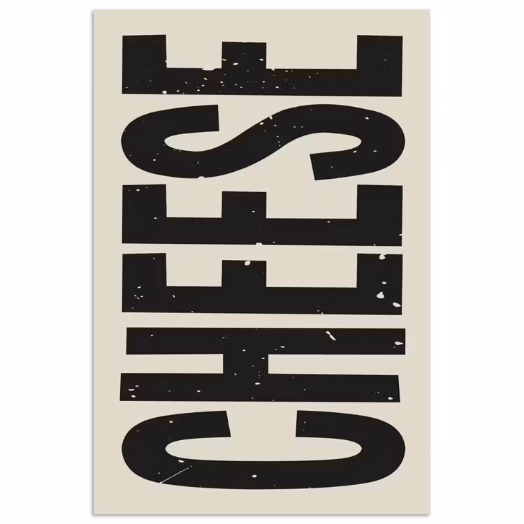 Poster - Kaas - Decoratie - Beige - Cheese — 1