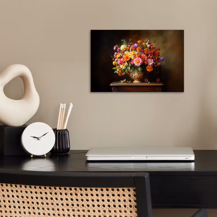 Poster - Kleuren - Boeket - Vaas - Hout — 2