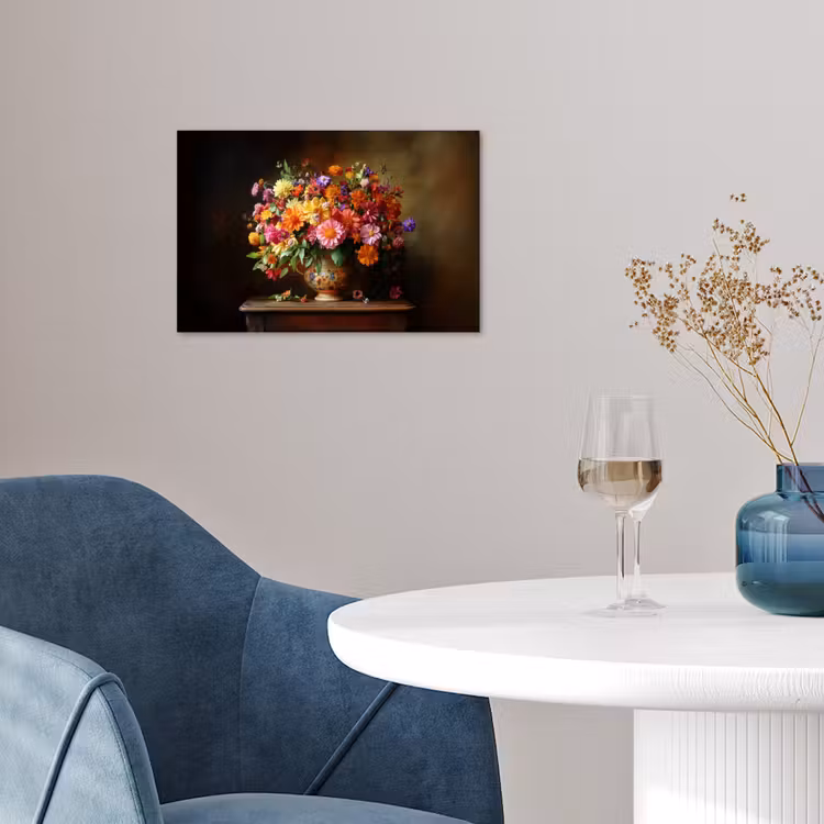 Poster - Kleuren - Boeket - Vaas - Hout — 4
