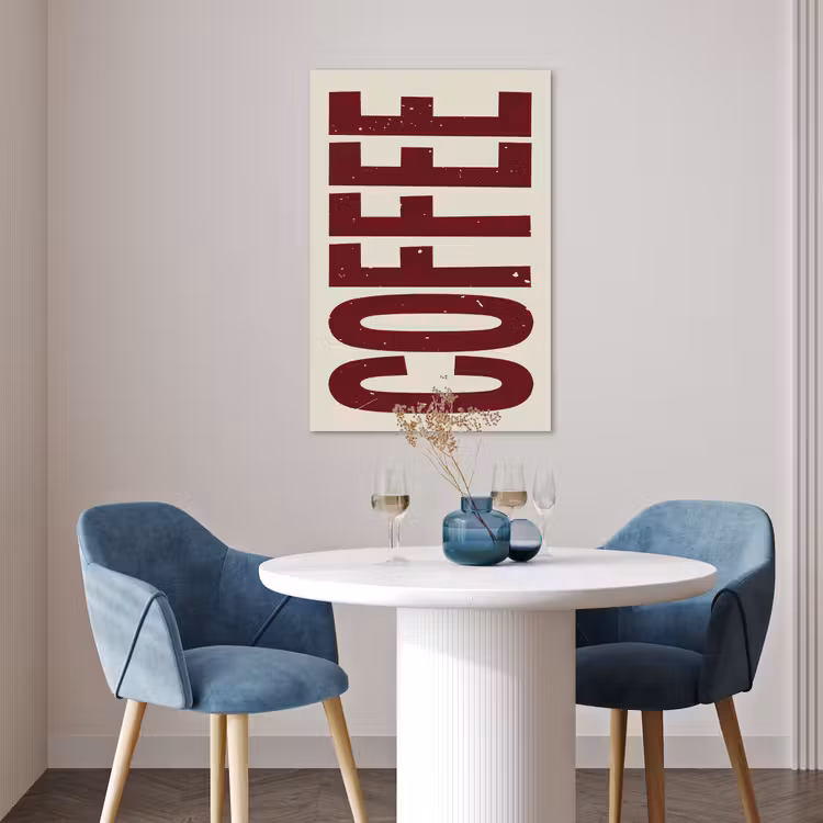 Poster - Koffie -Japandi - Rood - Vintage — 4