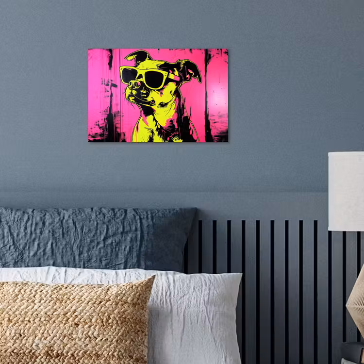 Poster - Hond - Zonnebril - Roze - Art — 3