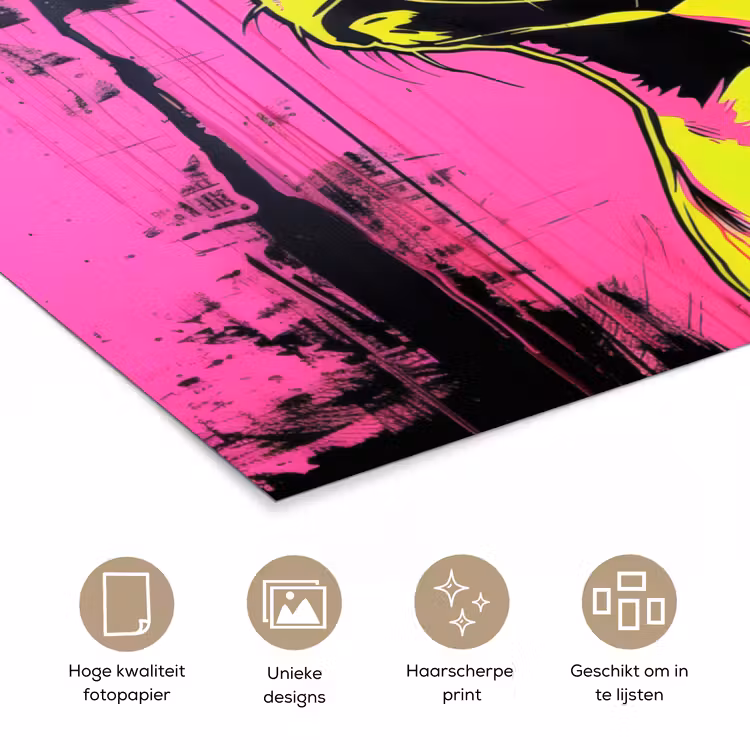 Poster - Hond - Zonnebril - Roze - Art — 5