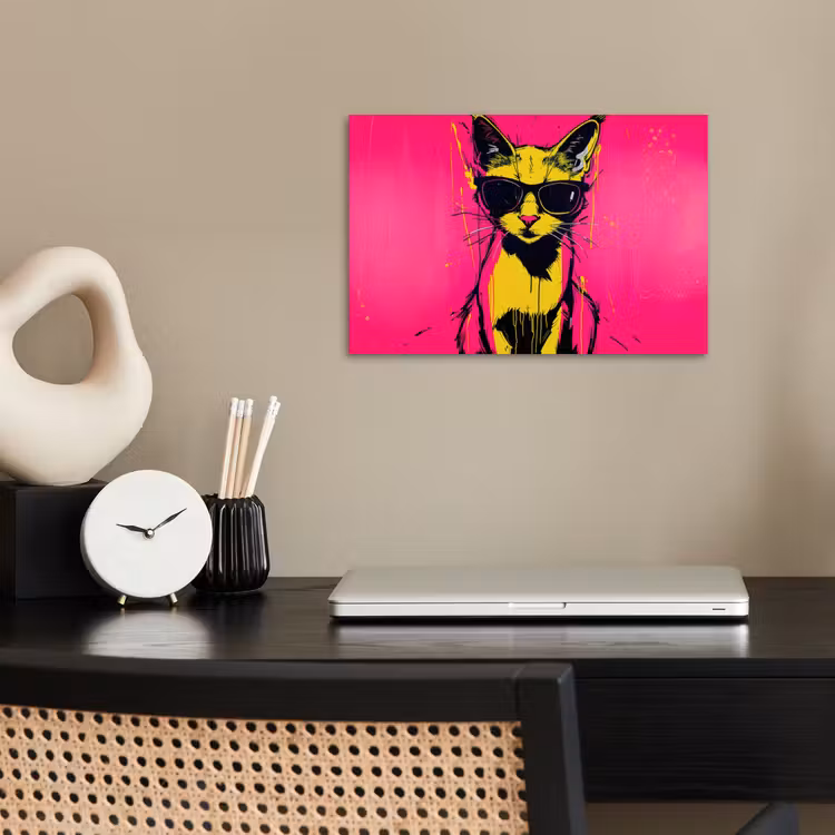 Poster - Kat - Art - Zonnebril - Roze — 2