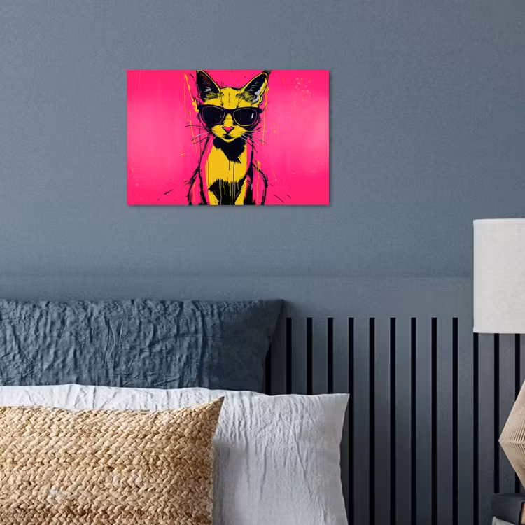 Poster - Kat - Art - Zonnebril - Roze — 3