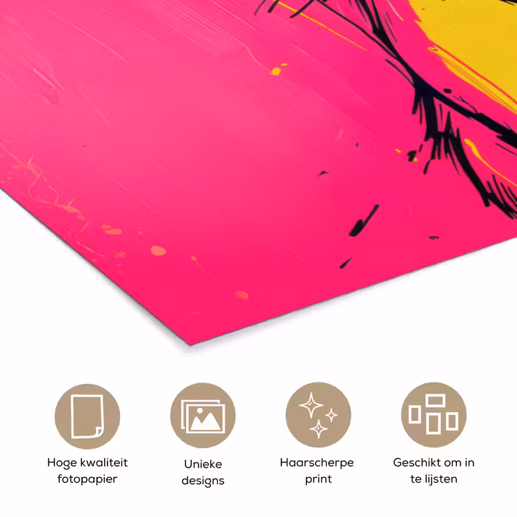 Poster - Kat - Art - Zonnebril - Roze — 5