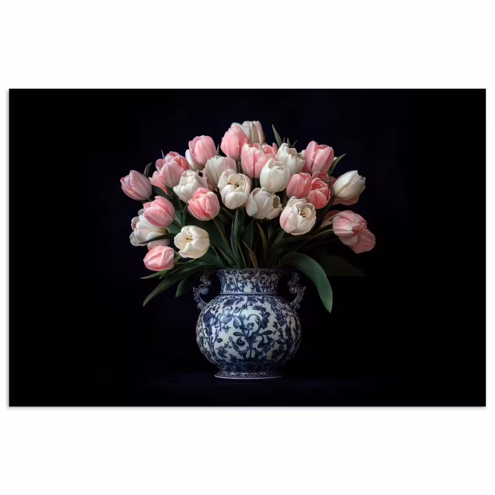 Poster - Bloemen - Roze - Tulpen - Vaas — 1