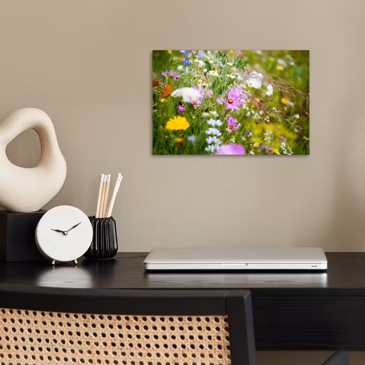 Poster - Bloemen - Natuur - Groen - Gras - Paars - Wit — 2