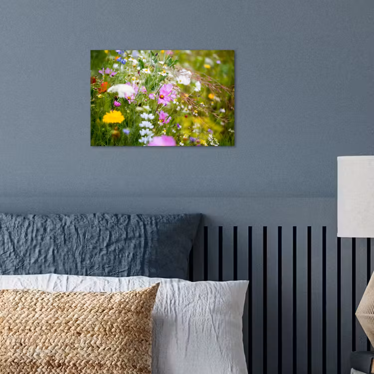 Poster - Bloemen - Natuur - Groen - Gras - Paars - Wit — 3
