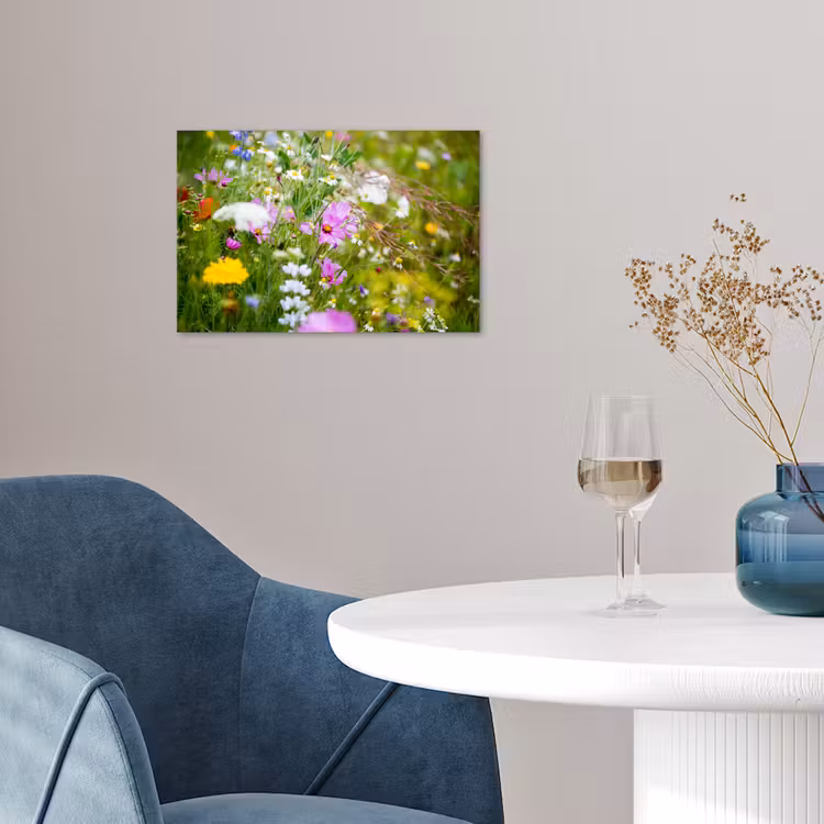 Poster - Bloemen - Natuur - Groen - Gras - Paars - Wit — 4