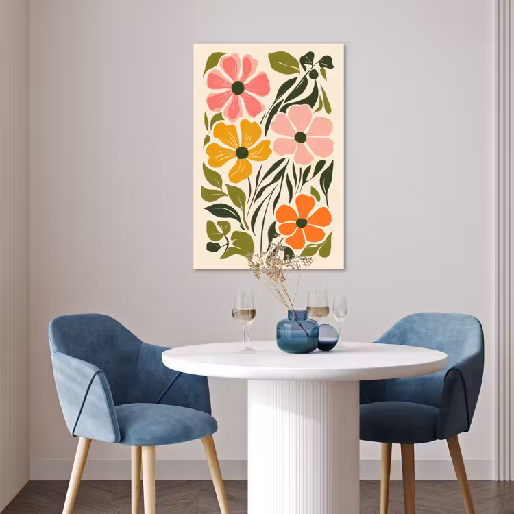 Poster - Bloemen - Speels - Kleurrijk — 4