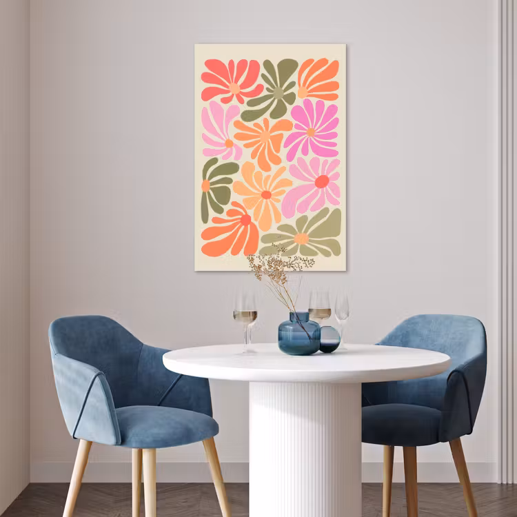 Poster - Bloemvormen - Retro - Kleurrijk — 4