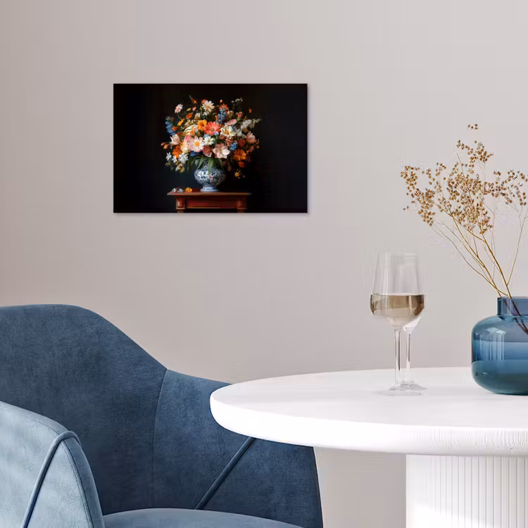 Poster - Boeket - Roze - Bloemen - Vaas — 4
