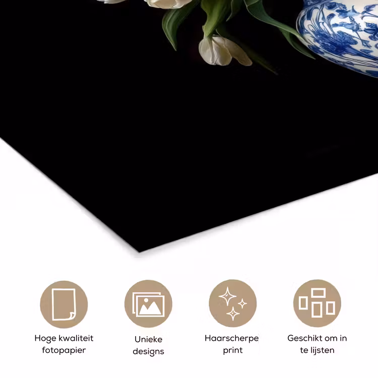 Poster - Geel - Tulpen - Vaas - Bloemen — 5
