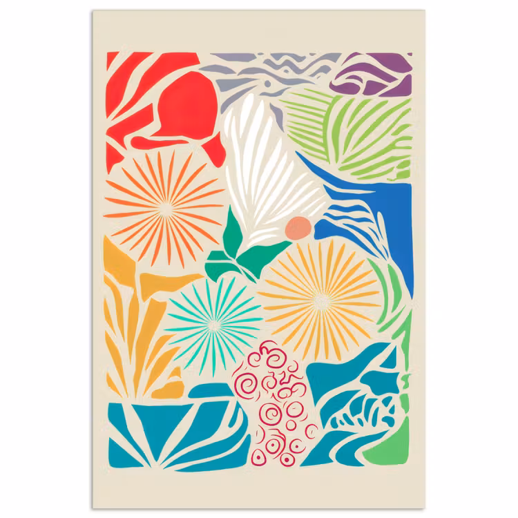 Poster - Kleurrijk - Abstract - Bloemen - Patronen — 1
