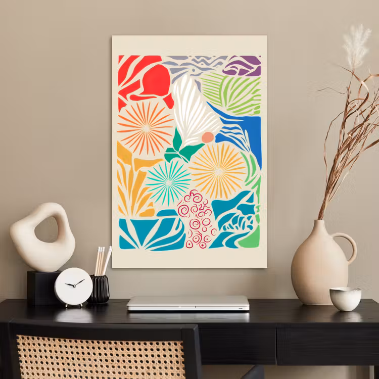 Poster - Kleurrijk - Abstract - Bloemen - Patronen — 2