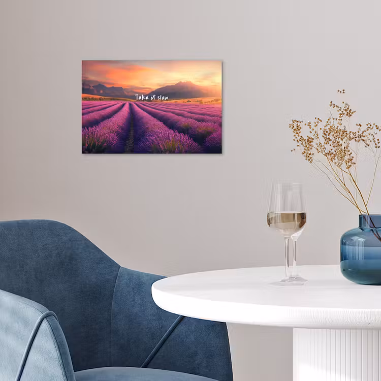 Poster - Lavendelveld - Quote - Zonsondergang — 4