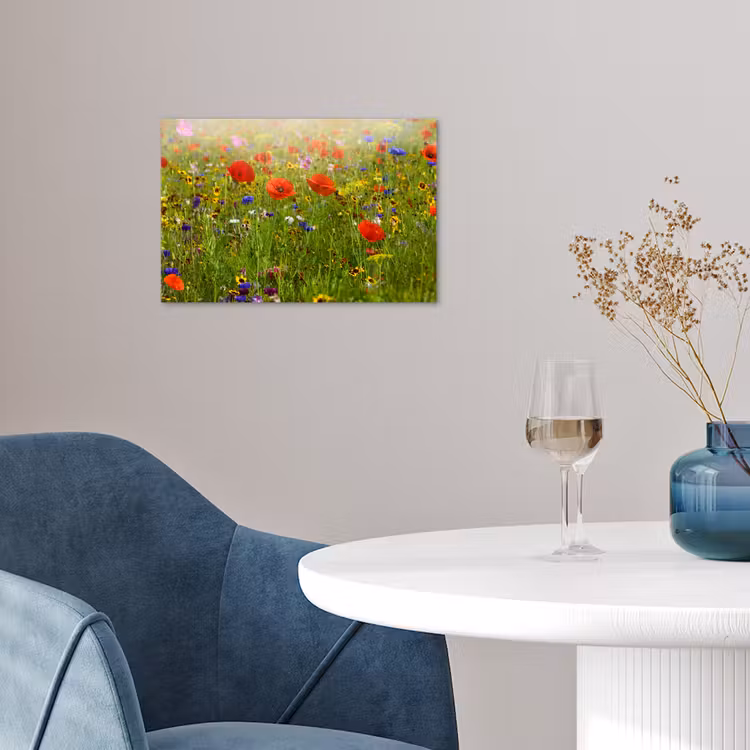 Poster - Lente - Bloemen - Rood - Klaproos - Gras - Groen — 4