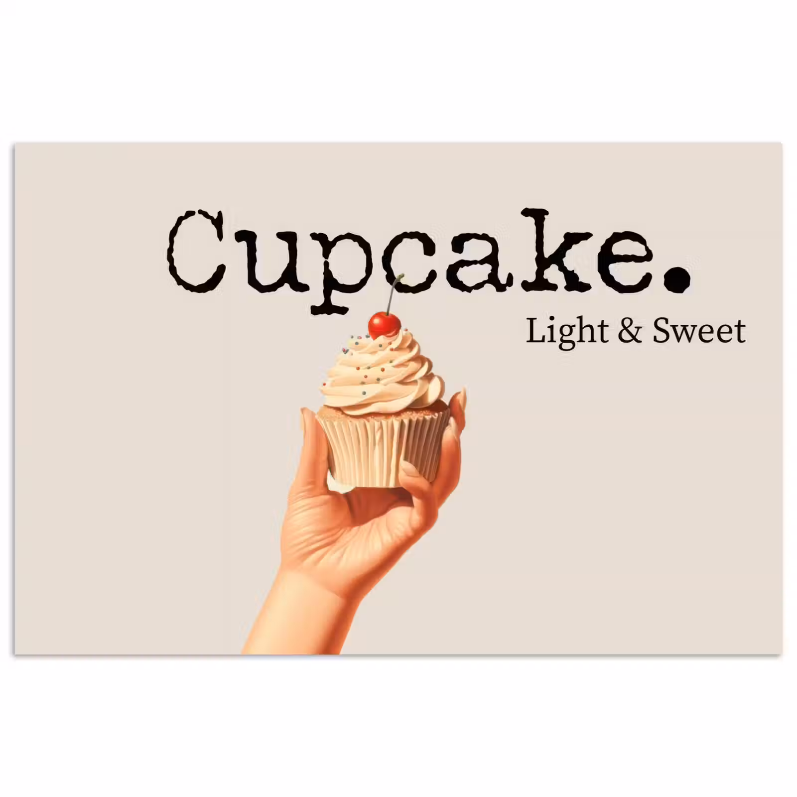 Poster - Cupcake - Zoet - Kers — 1