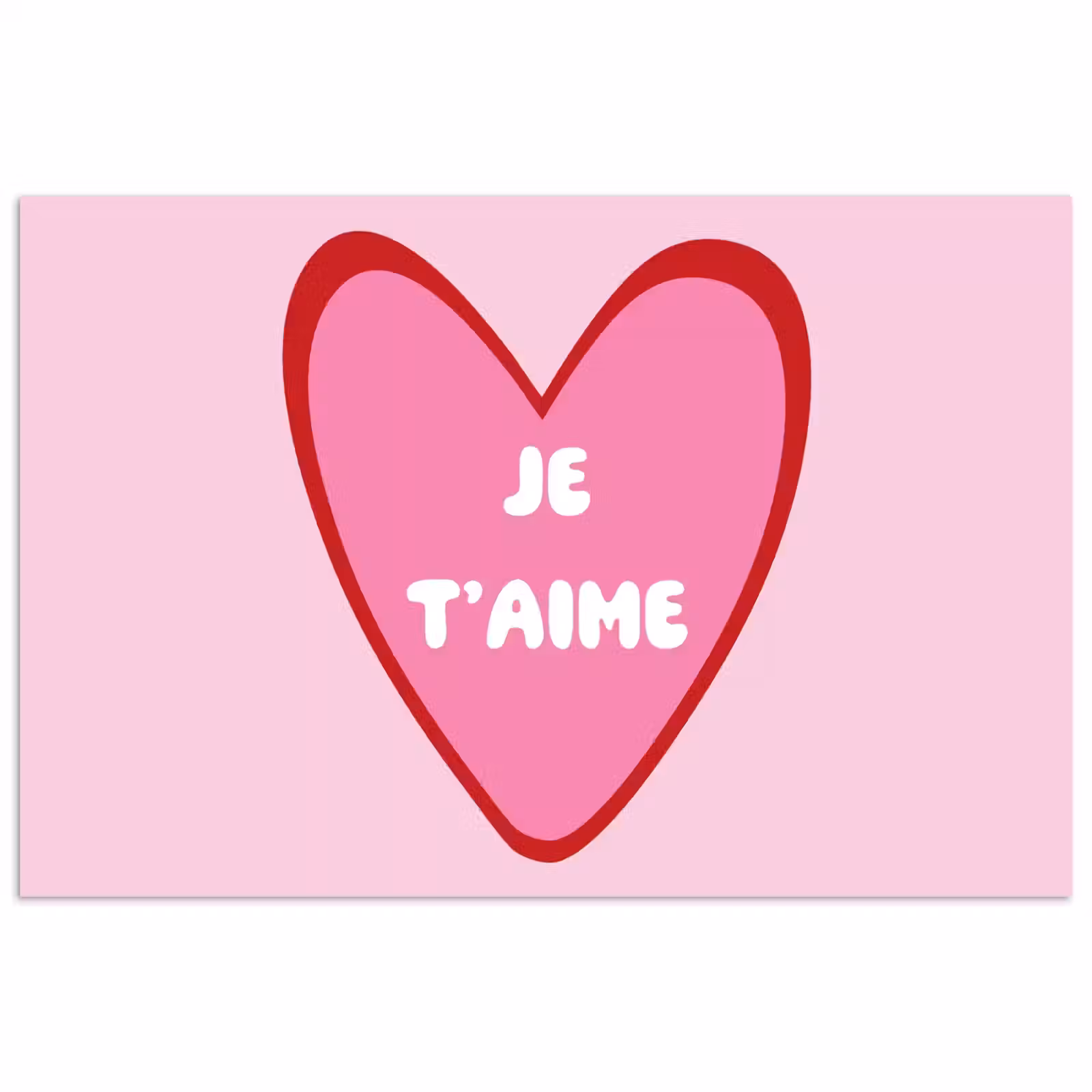 Poster - Hart - Frans - Valentijn - Roze — 1