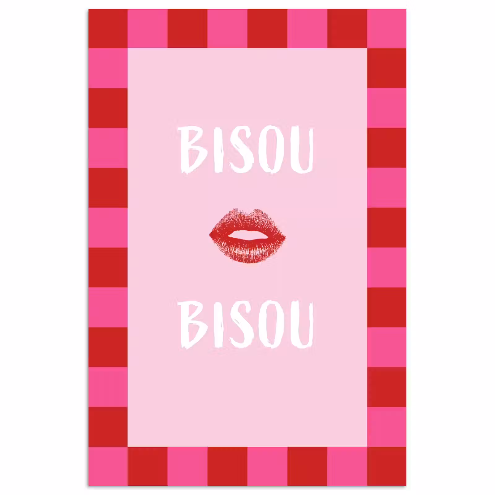 Poster - Kiss - Roze - Frans - Valentijn — 1