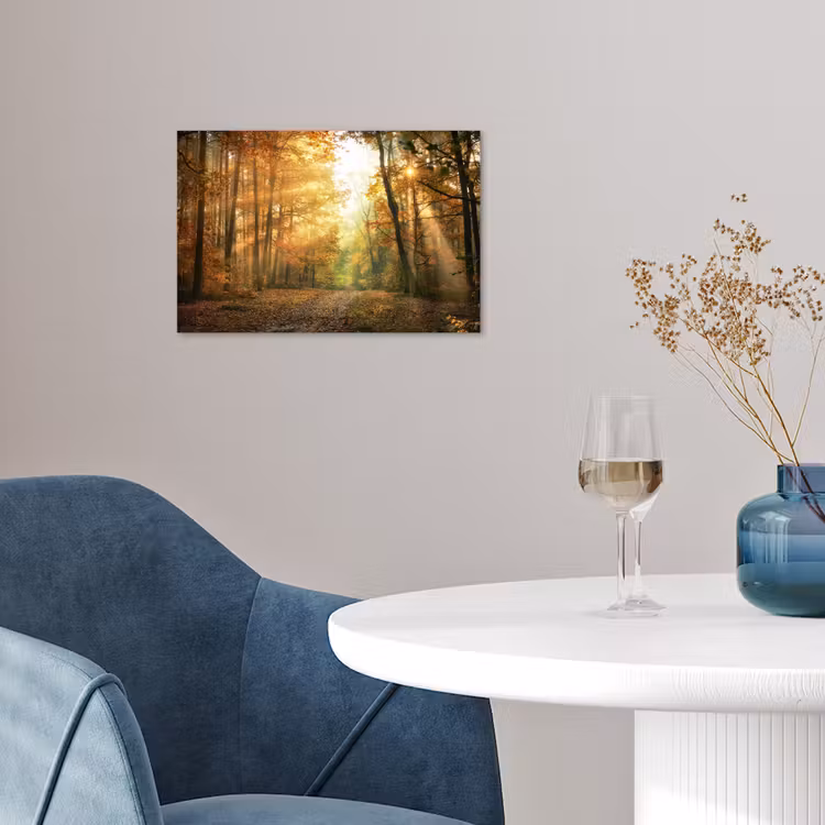 Poster - Bos - Herfst - Zon - Landschap - Natuur - Bomen - Bladeren — 4