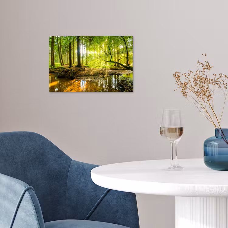 Poster - Bos - Landschap - Water - Bomen - Zon - Groen - Natuur — 4