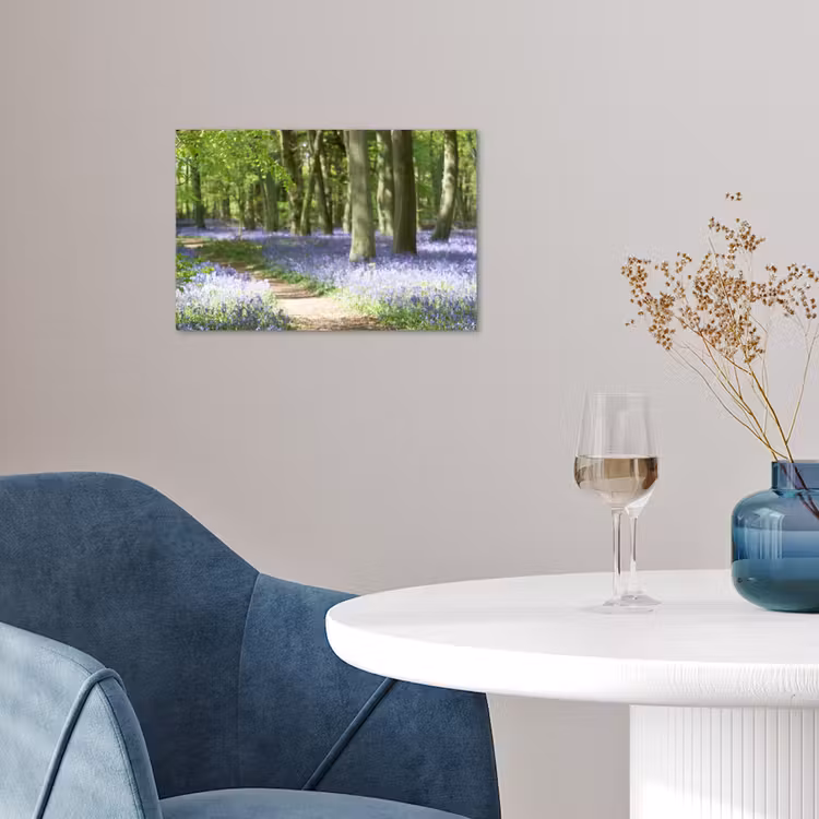 Poster - Bos - Pad - Bloemen - Paars - Groen - Natuur — 4