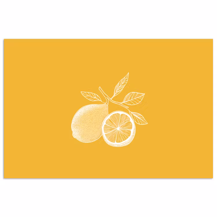 Poster - Citroenen - Illustratie - Minimalistisch - Geel — 1