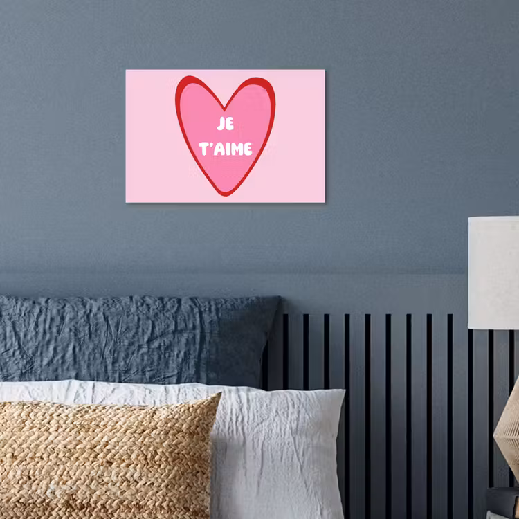 Poster - Hart - Frans - Valentijn - Roze — 3