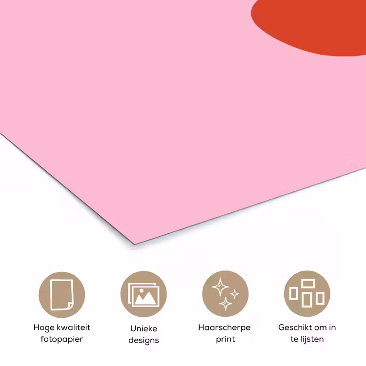 Poster - Kersen - Roze - Illustratie — 5