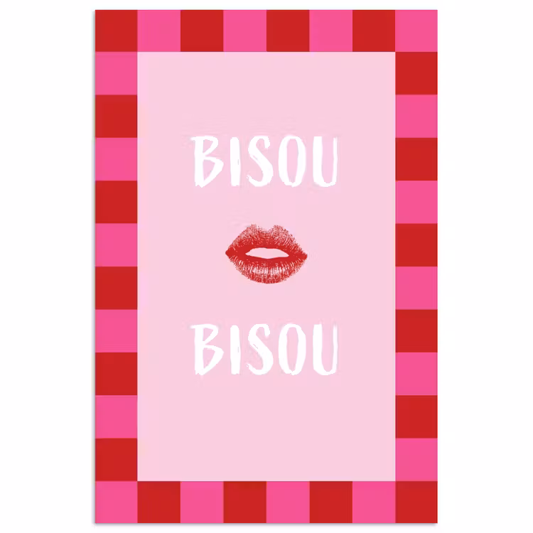 Poster - Kiss - Roze - Frans - Valentijn — 1